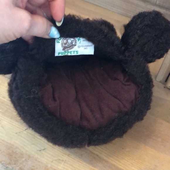 Folkmanis Brown Black Bear Puppet Furry Folk Vintage Imaginative Play - Picture 8 of 8